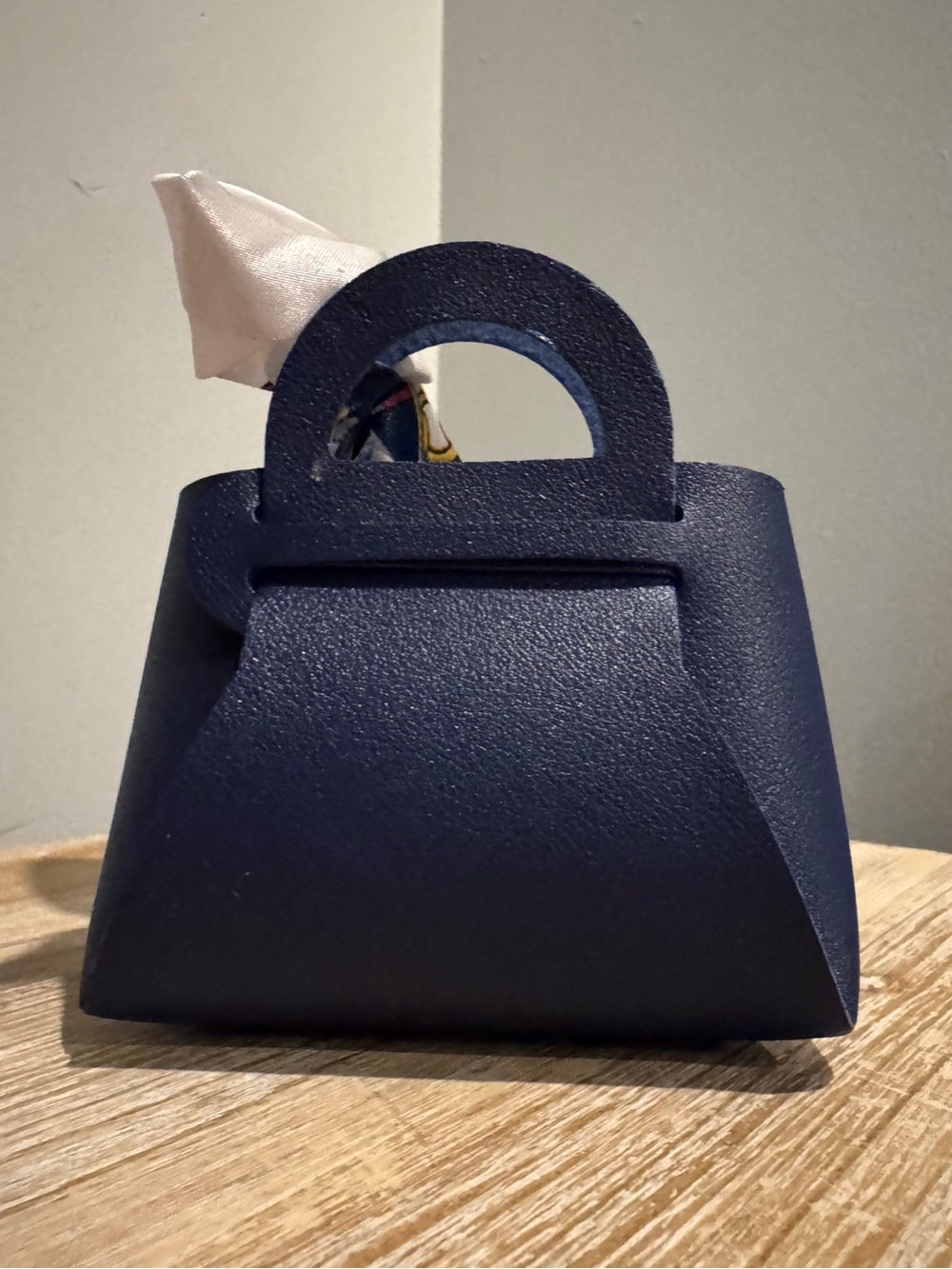 Small Navy Gift Box Hand Bag